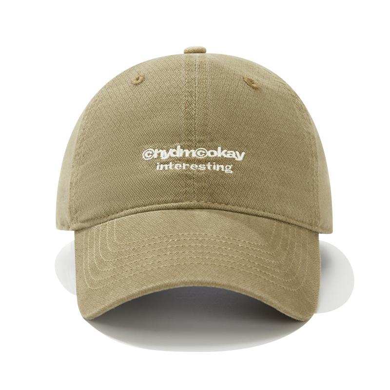 Embroidered baseball cap spring new casual couple showing small face big head circumference cap trendy brand
