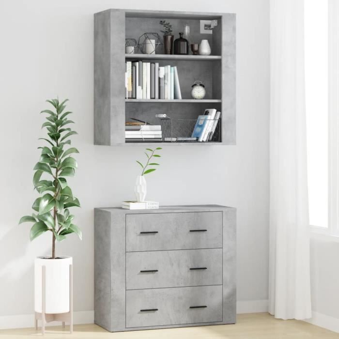 VidaXL Highboard Concrete Grey Engineered Wood 3185395
