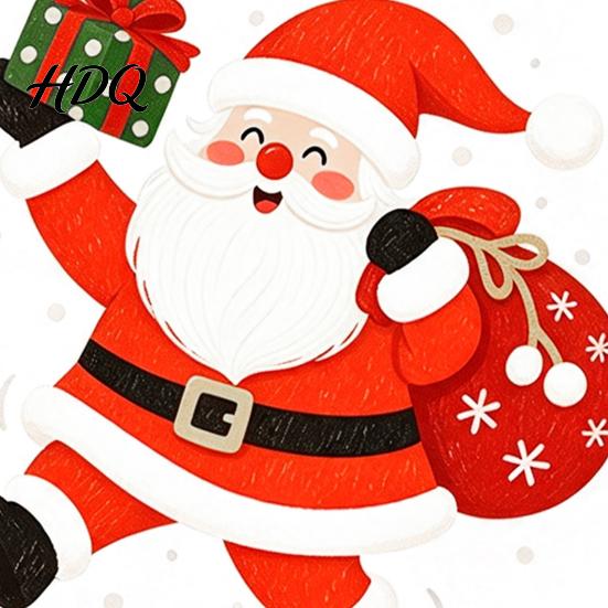 Home Window Ornaments Santa Claus Christmas Cling Static Sticker for Glass Doors Reusable PVC Festive Store Decorations Decal with Gift Bag and Box