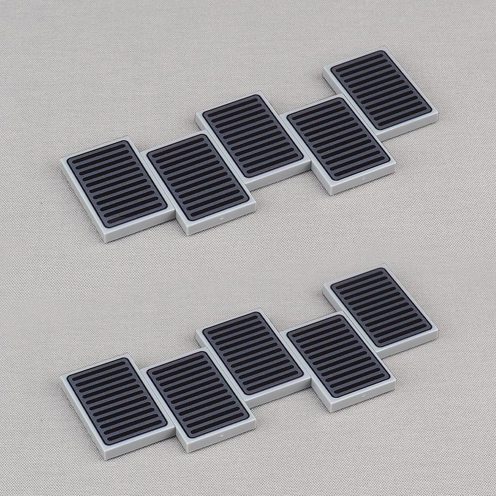 MOC 10PCS Printed 26603 Horizontal Slot Exhaust Building Blocks House Scene Baseboard Vehicle Pattern Brick Particle Toys Gifts