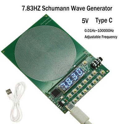 Generátor Schumannových vln 7,81 Hz Nastavitelná frekvence 1,11 Hz ~ 111111 Hz Generátory sinusových vln 1,1 mm Audio rezonátor DC1V Port Type-C
