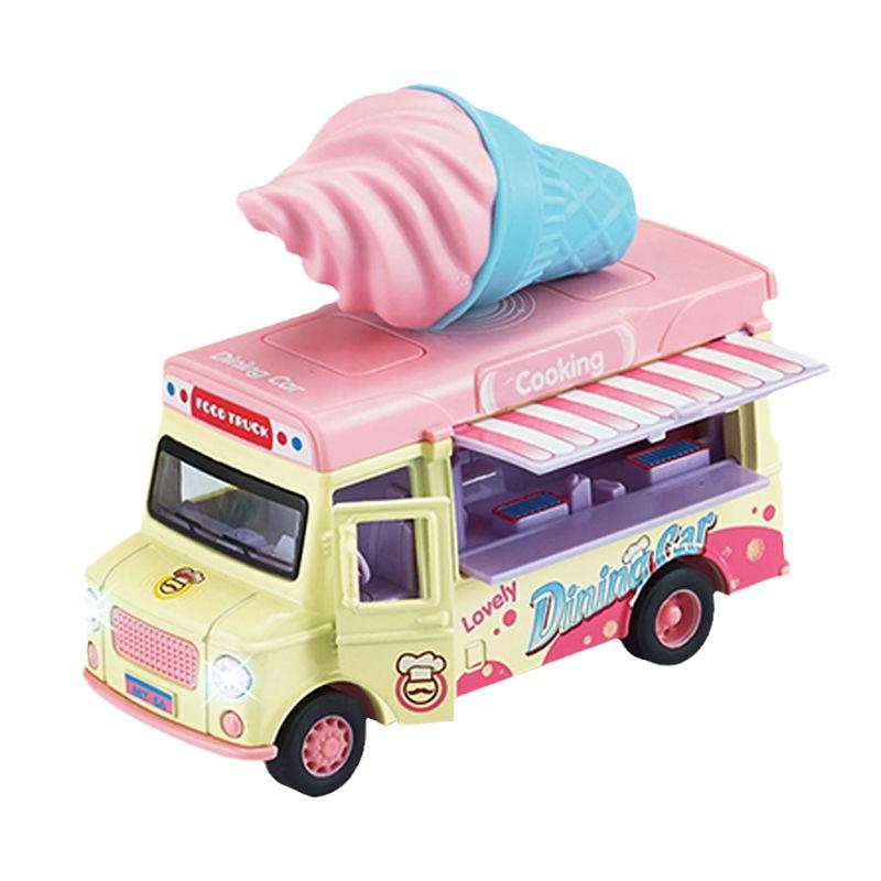 Douyin Hot Q Version Pretend Play Toy Mingyuan Hamburger & Ice Cream Car