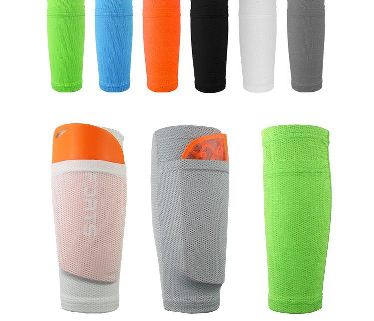 Breathable Football Leg Guards with Mesh and Sweat-Wicking Sock Sleeves