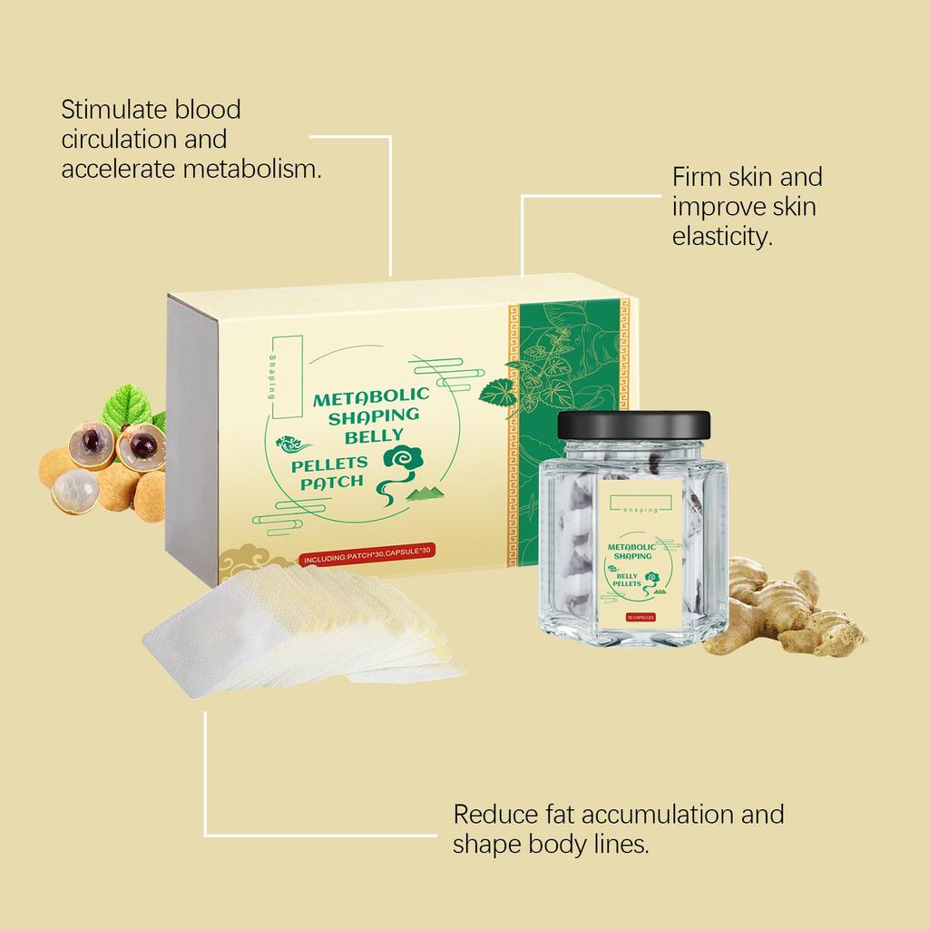 Slimming Patch Self Adhesive Mugwort Belly Patch For Men And Women With Natural Plant Extracts,Easy To Apply Belly Stickers With Absorption