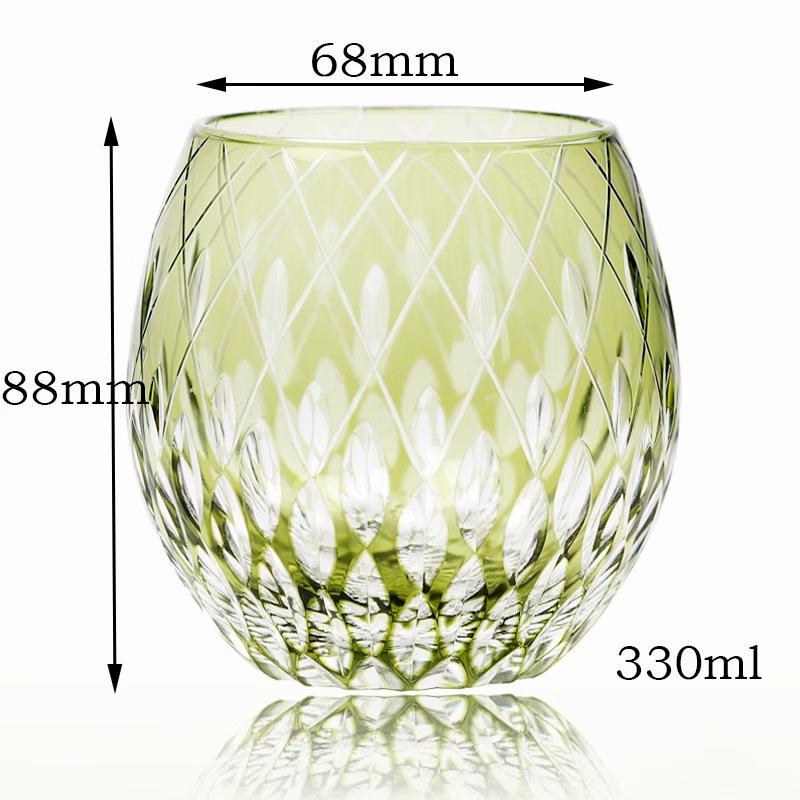 Japanese Edo Kiriko Crystal Glass Cup Set