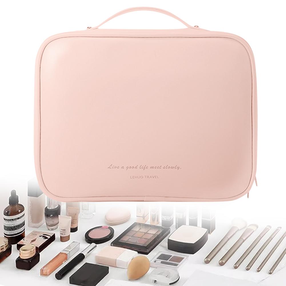 Wielokomorowa Kosmetyczka Podróżna Przenośna ze Skóry PU Duża Kosmetyczka Dużej Pojemności Torba do Przechowywania Makijażu Kosmetyczka Outdoor