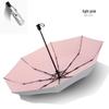 UPF50 Double Layer Titanium Silver & Black Anti-UV Folding Umbrella for Women & Men