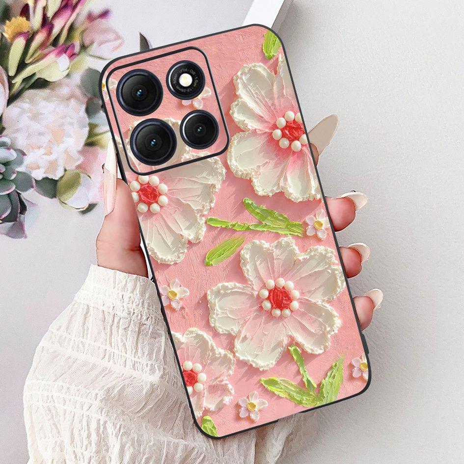 For Motorola Moto G86 Power 5G Case New Fashion Flower Bamboo Cat Cartoon Soft Silicone Back Cover For Moto G86 Power 2025 Coque