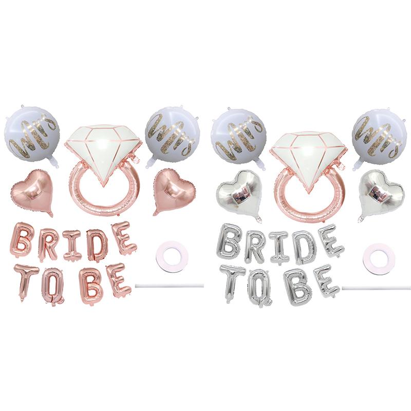Rose Gold Bride To Be Letter Foil Balloon Love Ballon Wedding Engagement Decor Bachelor Party Wedding Bridal Shower Supplies