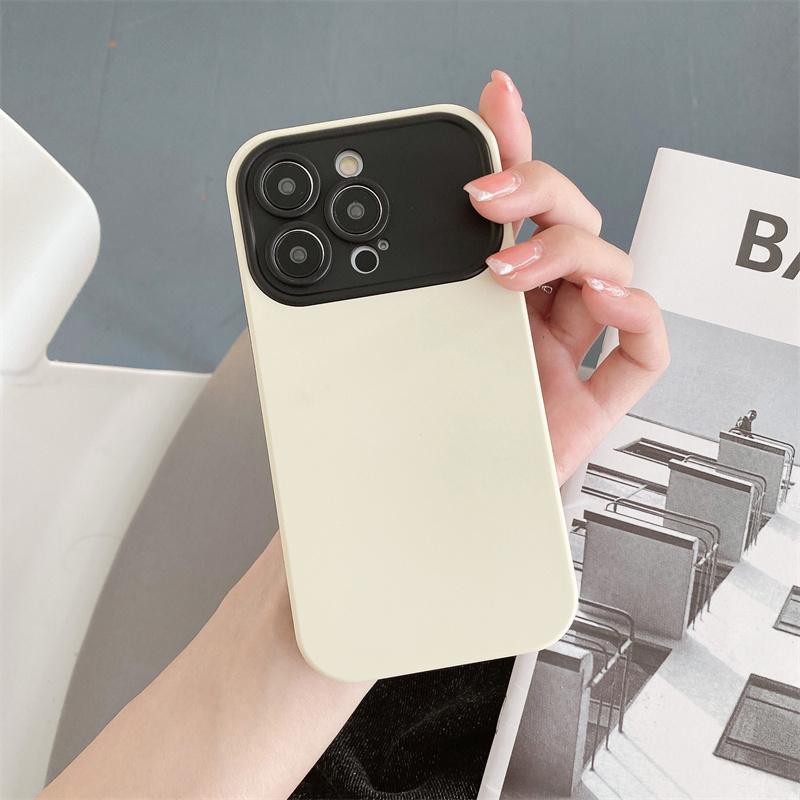 

Роскошный модный силиконовый чехол 2-в-1 с большим окном и ощущением кожи для iPhone 14 13 12 11 Pro Max X XS XR XS Max противоударный чехол iPhone 13