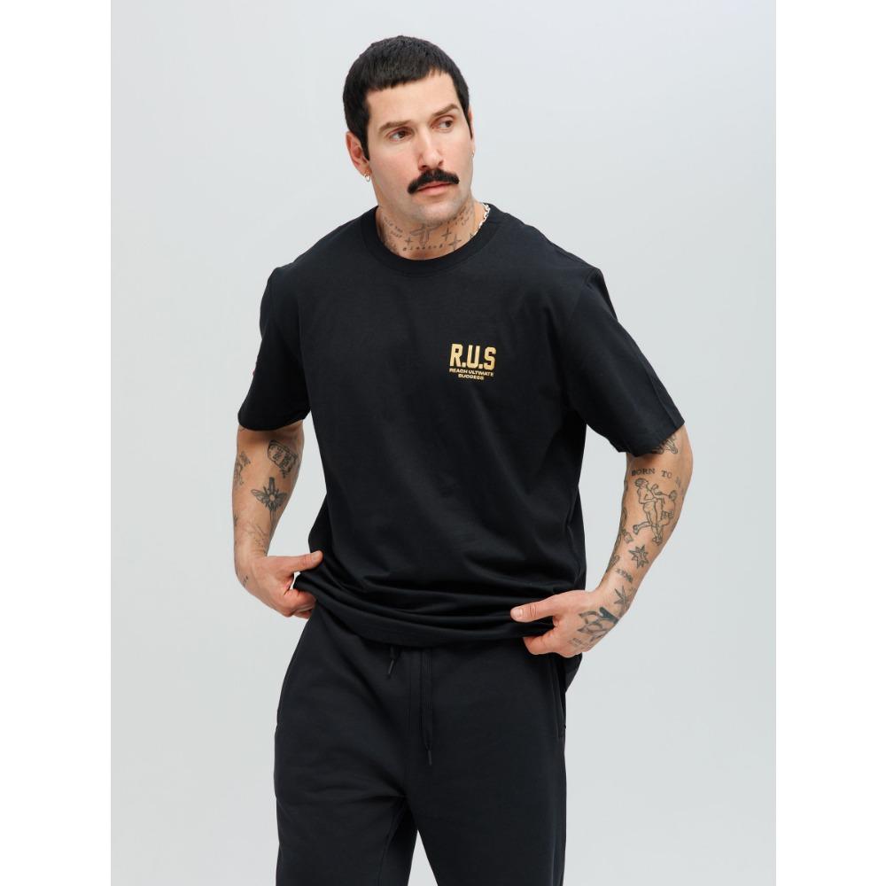 Men's Fashionable T Shirt Short Sleeved Top with Cool Double Headed Eagle Print, a Must Have for Fashionable Men, Suitable for Daily Casual Wear