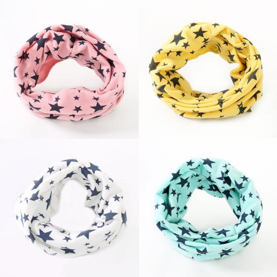 Stars Children's Cotton Neckerchief Kids Boy Girl Scarves Shawl Unisex Winter Knitting