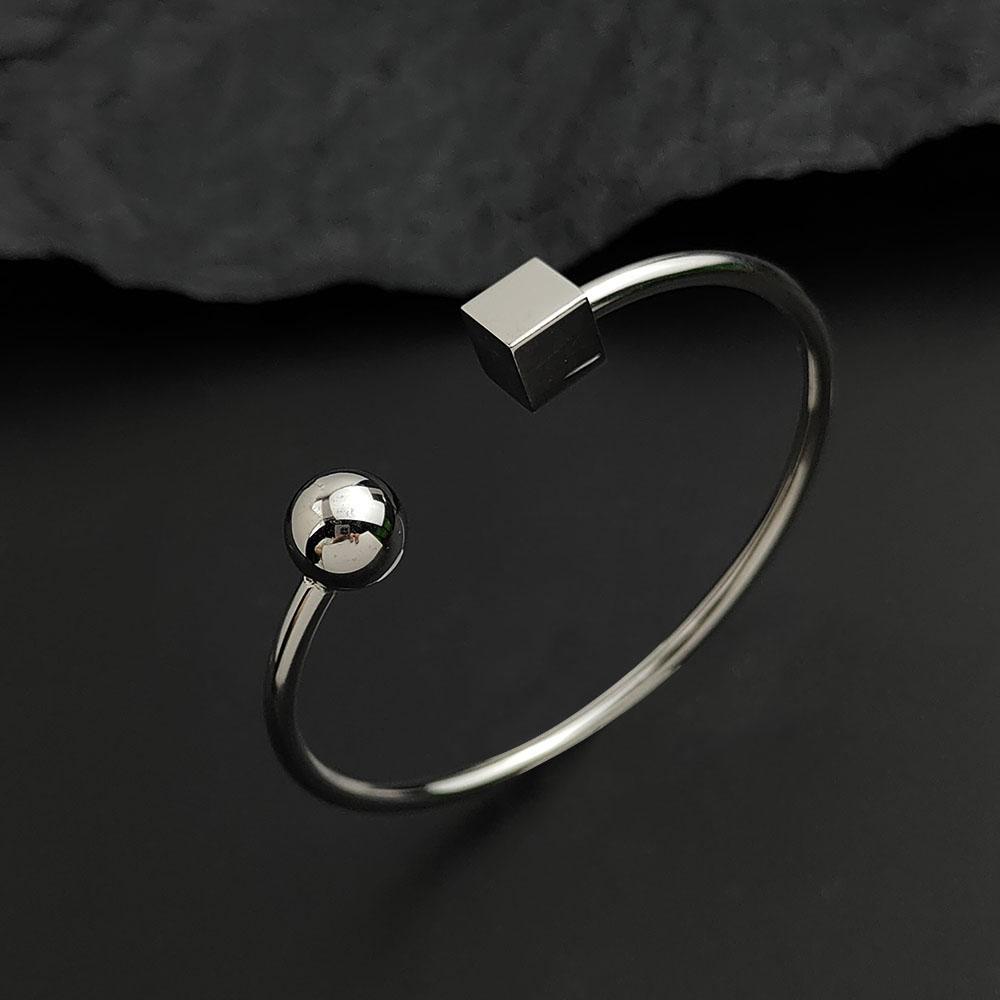

Simple Steel Wire Ball Cube Gold-plated Stainless Steel Women s Bracelet, Waterproof and Rust-free, Worn By Couples серебряный