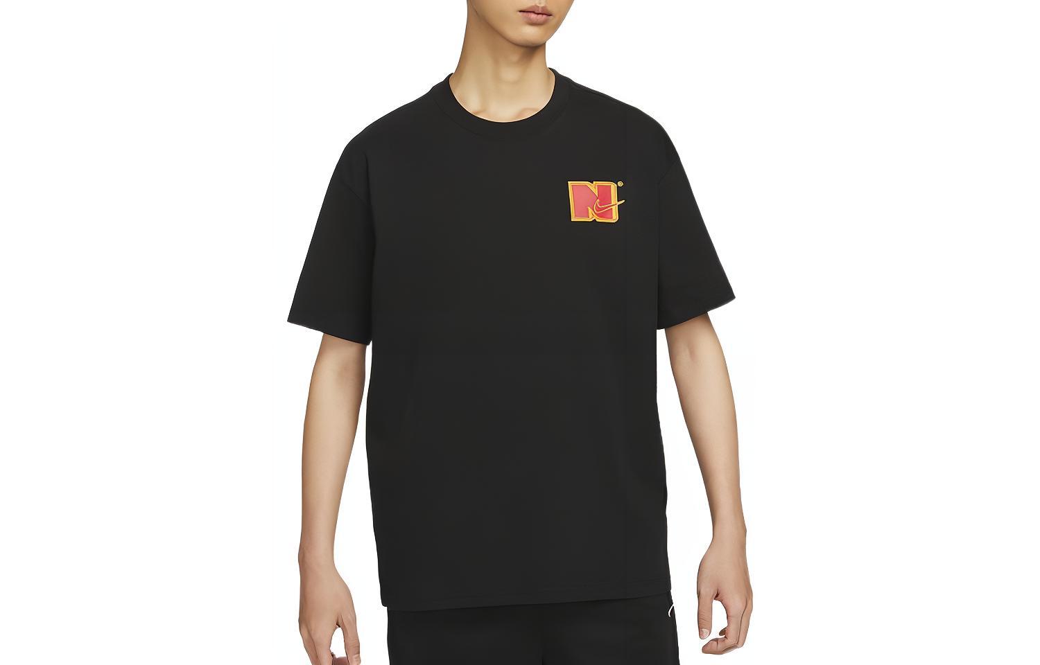 Nike T Shirts Men s Black Crew Neck Moderate DZ2684-010 M