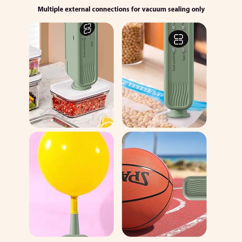 Wireless Vacuum Sealer Machine - 60KPA Powerful Suction, Portable Food Saver with 3 Temperature Levels,External Pumping Function