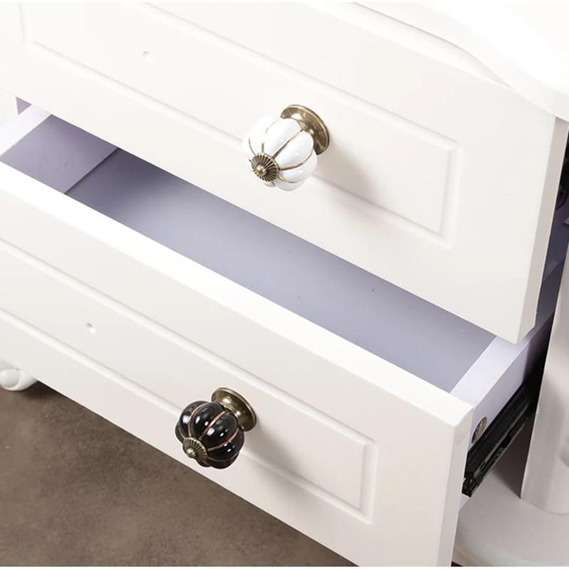 Vintage Furniture Handle Door Knobs Furniture Drawer Cupboard Kitchen Pull Handle Pumpkin Ceramic Cabinet Handles Retro Hardware