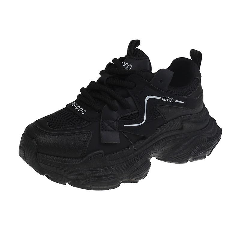 Versatile platform dad shoes, women's autumn and winter show small feet and increase in height, new fried street velvet casual sports shoes