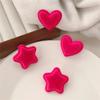 2pcs Velvet Bow Hairpin Ins Pink Hairpin Forehead Bangs Broken Hairpin Sweet Side Clip Hair Accessories
