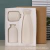 Ceramic Vase White Three-piece Set Ornament Creative Dried Flower Hydroponic Home Living Room Flower Arrangement Modern