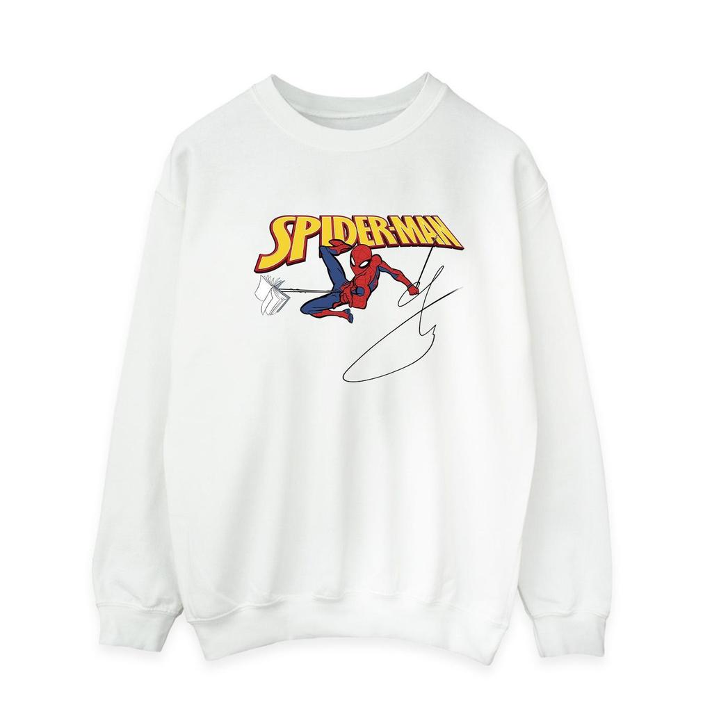Marvel Mens Spider-Man With A Book Sweatshirt