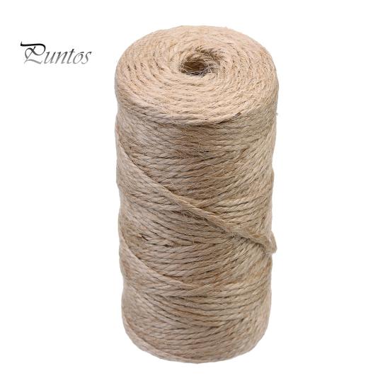 Gift Wrapping Twine 100M/Roll 2MM Jute 3 Ply Natural Cuttable Hanging Tag Decoration Hemp Rope Packing DIY Crafts Project