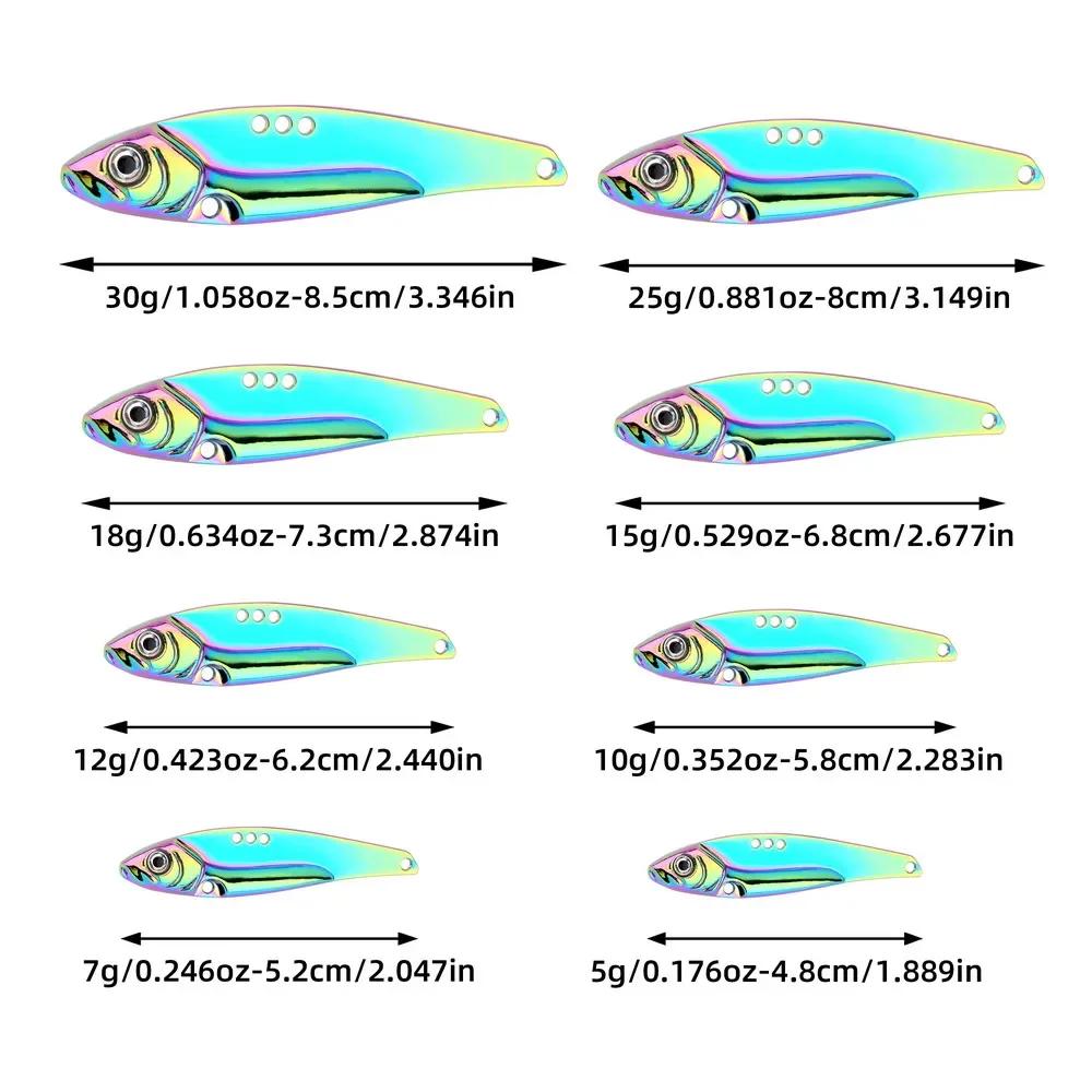 5pcs Metal Vib Blade Lure 7-25G Sinking Spinner Vibration Baits Vibe Swimbait for Bass Pike Fishing Pesca Lures Kit