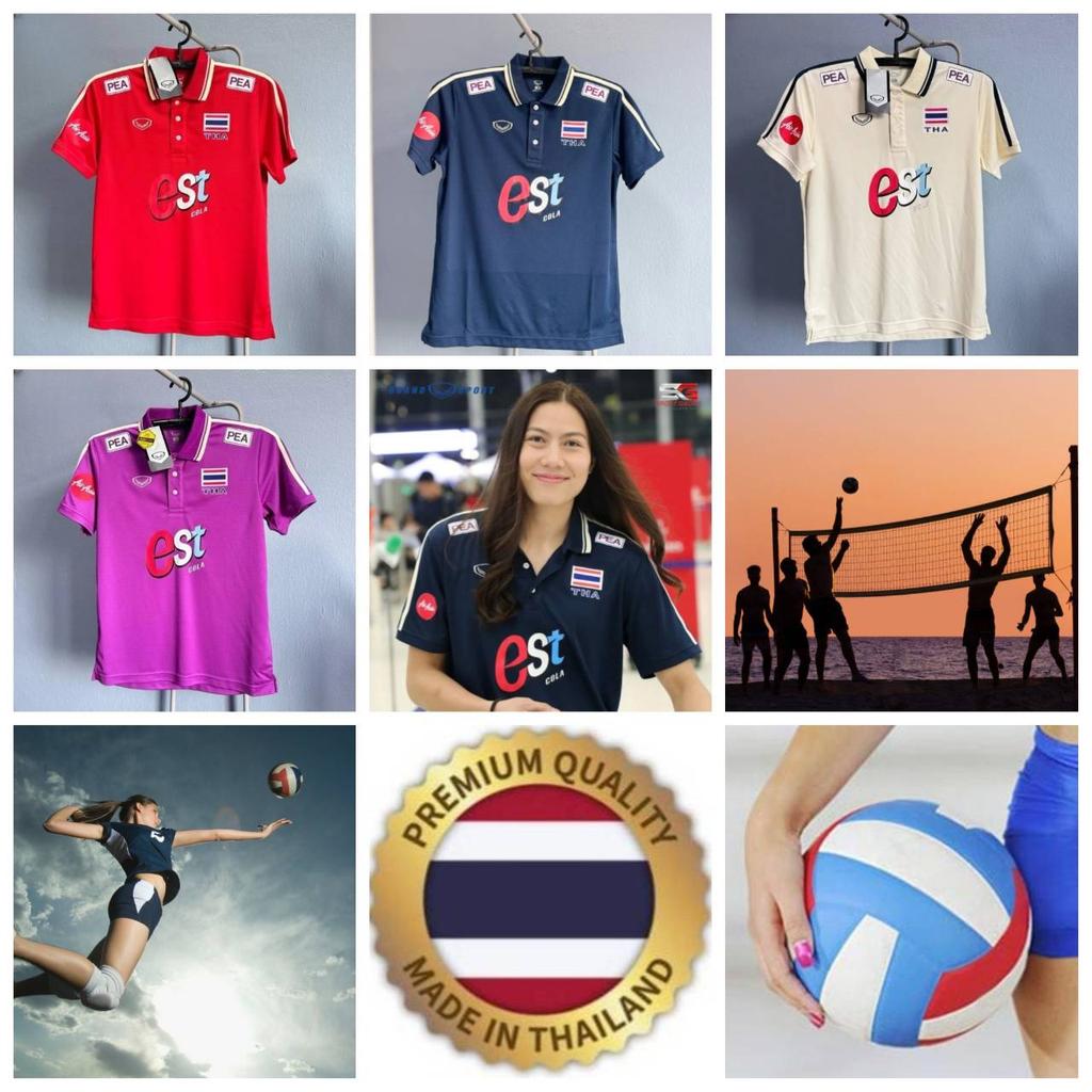 THAILAND National Volleyball Men Women Team 2024 JERSEY CHEER Fan Print Quick Dry Polo Shirt Short Sleeve Uniform Flag Logo Sport