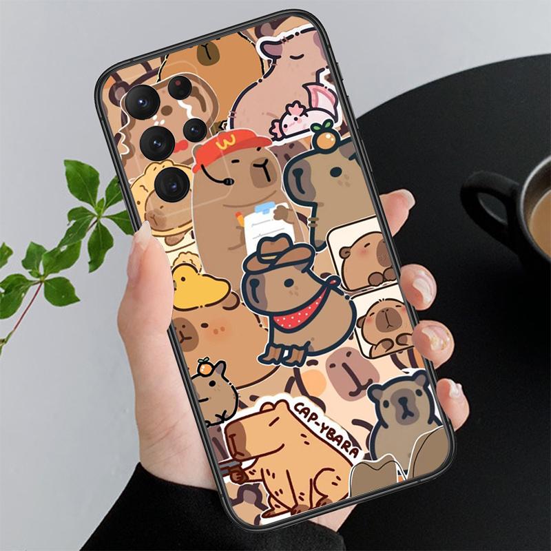 Cartoon Cute Capybara Phone Case For Samsung A55 A16 A56 A36 A35 A15 A53 A54 A33 A34 A25 A05S A52 A52S A14 A24 A26 A71