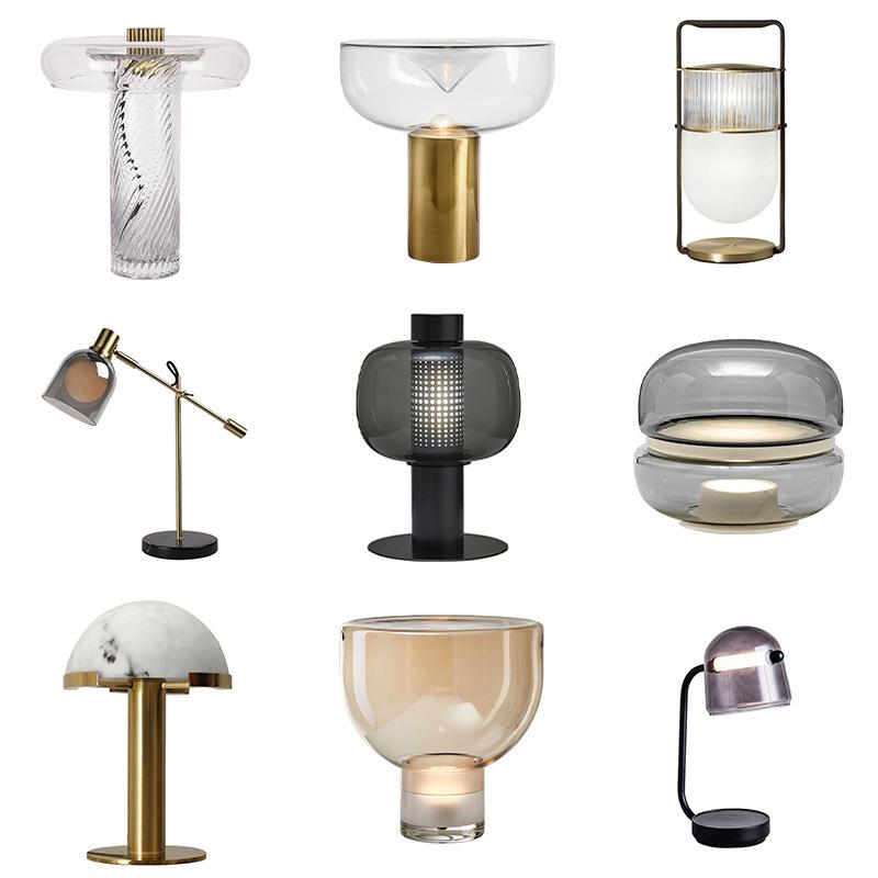 Nordic Modern Minimalist Glass Bedside Lamp for Designer Showrooms, Hotels & B&Bs