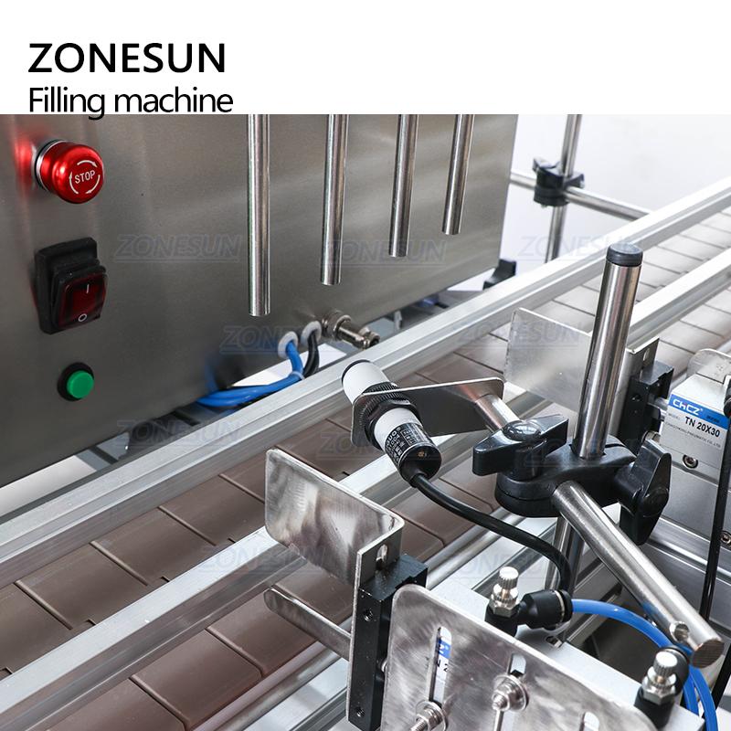 ZONESUN ZS-DTPP4C Automatic Tabletop Peristaltic Pump Filling Machine for Eye Drop Cosmetics Essential Oil Bottles