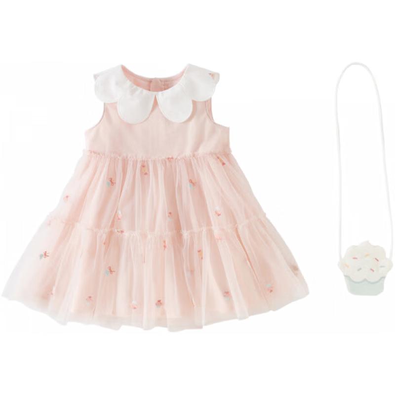 DAVE & BELLA Girls Sleeveless Mesh Princess Dress 90