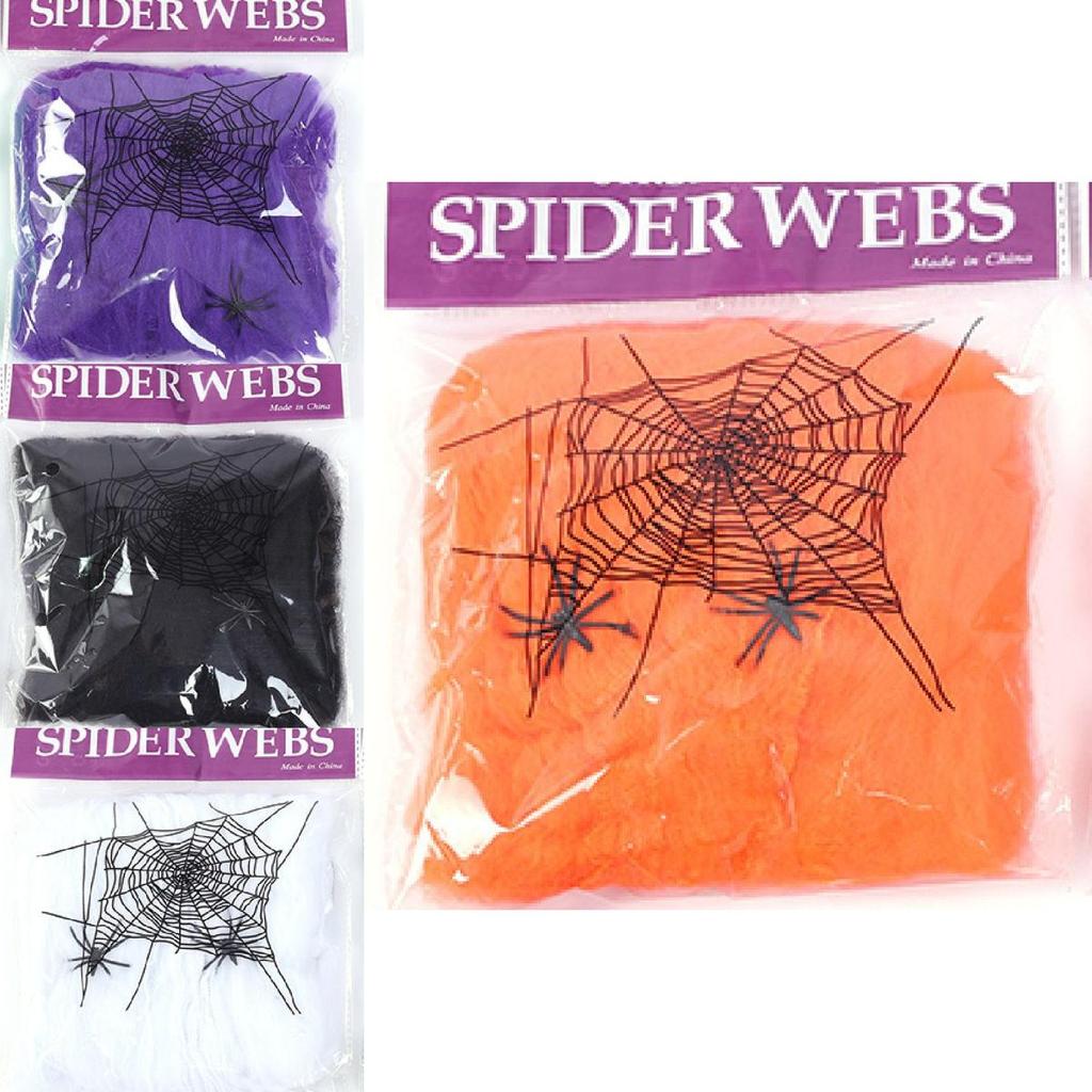 Spider Web 2 Spiders Halloween Party Decorations Retractable Spider Dress Fancy