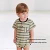 Babylove Unisex Summer Striped Short Sleeve Romper