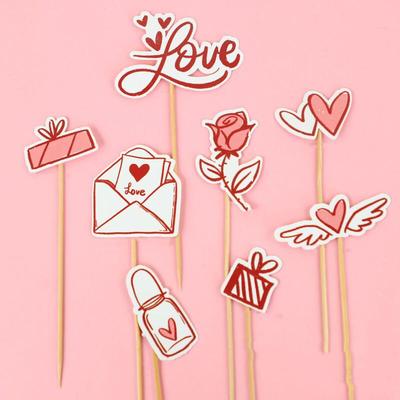 Valentine's Day Ins-Style Cake Topper Set