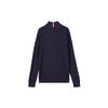 Tommy Hilfiger Plain Cable Knit Half-Zip Business Sweater Men sweater Navy-Blue 78J9816-410