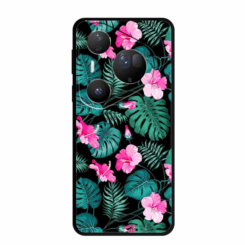 For Huawei Pura 80 Ultra 5G Case Coque Cartoon Cat Painted Black Silicone Soft Back Cover For Huawei Pura 80 Ultra Cases Shells