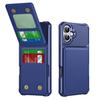 ZM11 For iPhone 16 Case Card Slot Kickstand PU+TPU Phone Cover