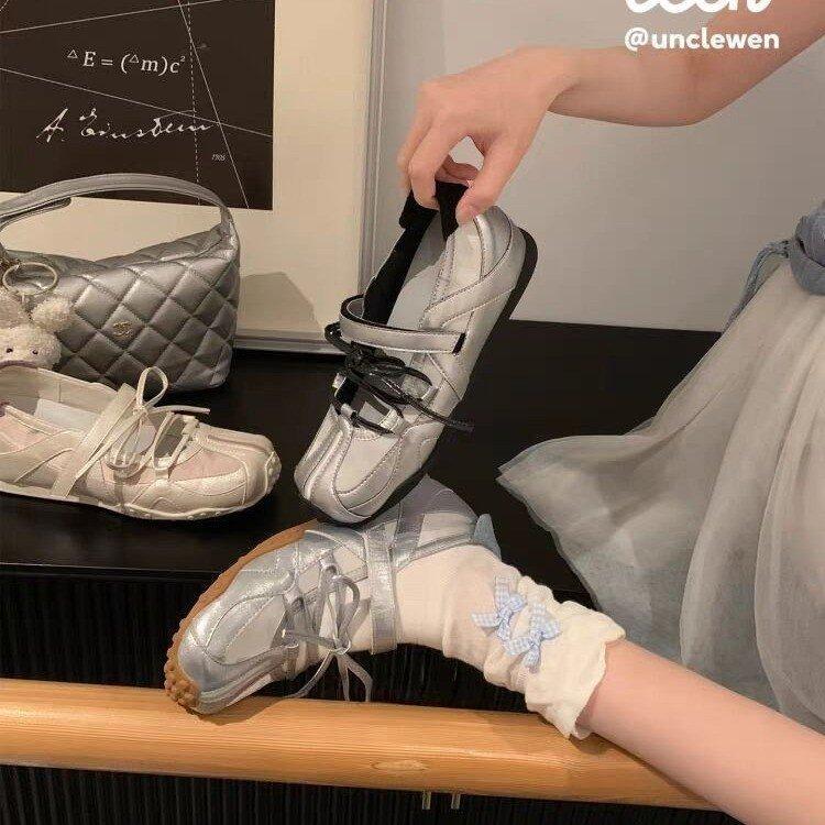 5cm inner height increase Mary Jane women's shoes summer 2025 new versatile casual sports shoes ballet shoes trendy girl