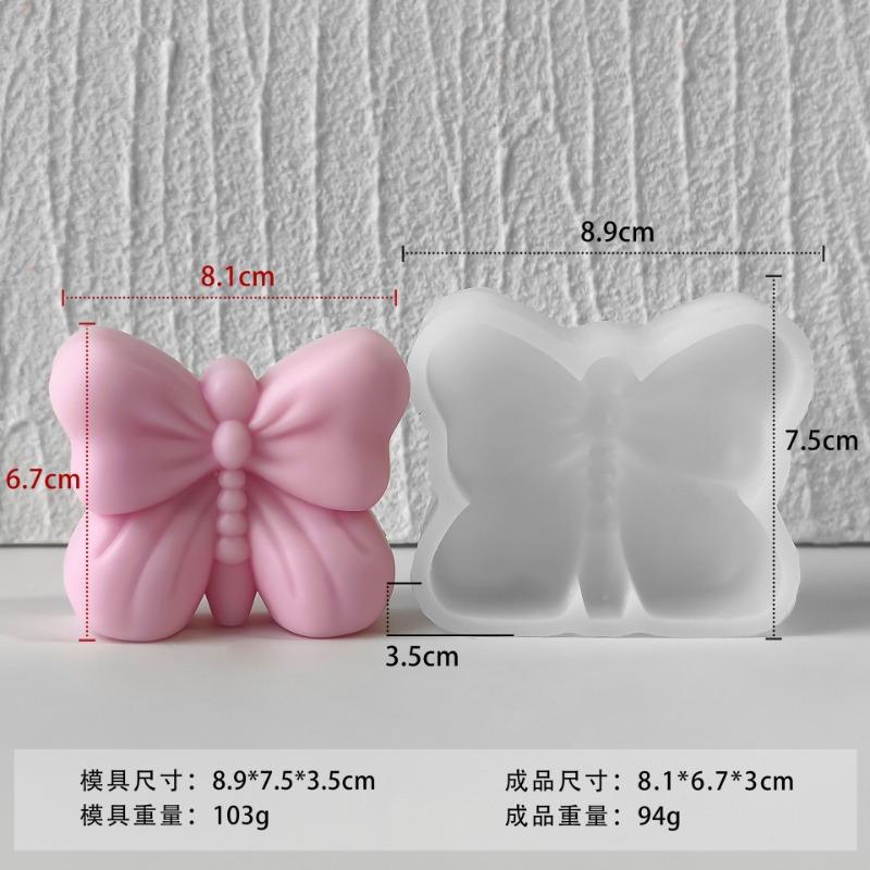 Large Butterfly Candle Silicone Mold, 3D insect Craft Gypsum Resin Cement Mold, DIY Handmade Animal Soap Making Supplies