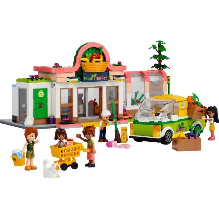 LEGO® Friends 41729 L’Épicerie Biologique, Jouet Supermarché, avec Camion &amp; Mini-Poupées
