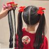 1/2pcs Cute Headwear Girls New Year Headdress Rubber Bands Children's Bow Wig  Birthday Gifts