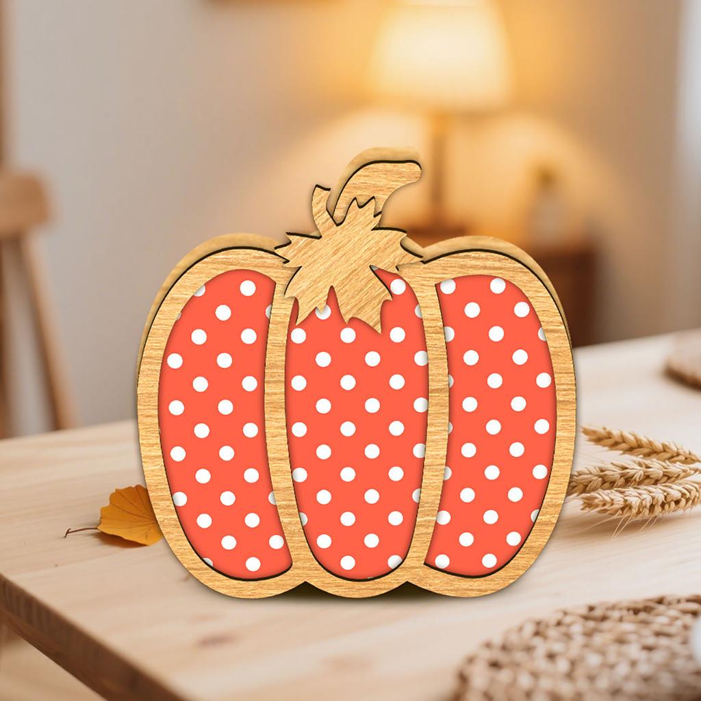 Home Fall Decor, Three-Piece Wooden Pumpkin Fall Decor, Multi-Tier Tray, Mantel, Shelf, Decor
