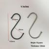 Cross-Border S-shaped Iron Hooks: 11 Specifications In Black & Silver for Hanging and Connecting