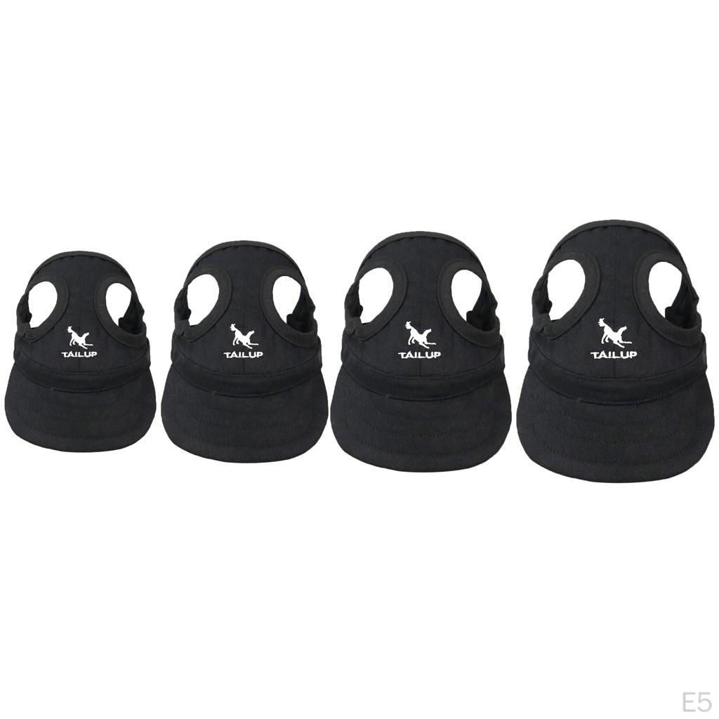 Fashion Pet Dog Canvas Sunbonnet Adjustable Chin Strap Outdoor Sun , Black S