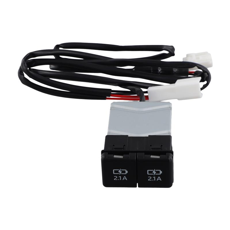 USB Quick Charger For Toyota Sienna Camry Highlander Corolla RAV4 Land Cruiser 70 2018-2022