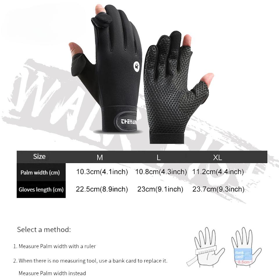 Zimní rybářské rukavice Dva prsty Otevírací Bezprsté rukavice Rukavice Rybaření Cyklistika Protiskluzové Vodotěsné Teplé Zimní