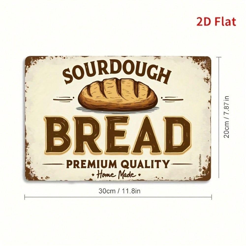 Metal Wall Art Plaque Kitchen Decor Rustic Bakery Cafe Sign Vintage Home Housewarming Gift