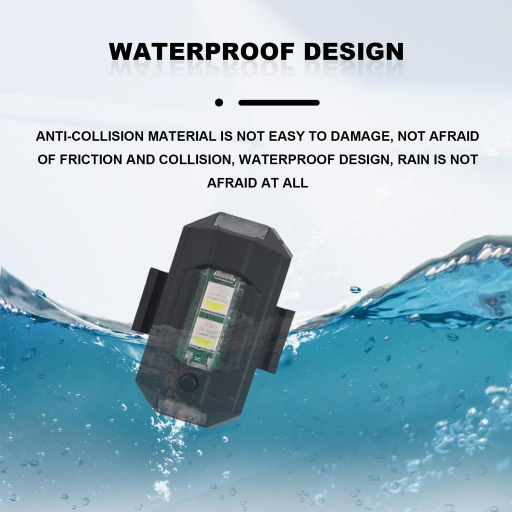 Universal Drone Strobe Light Motorcycle Lights USB LED Anti-Collision Bike Aircraft Night Flying Flashing Warning Signal Light