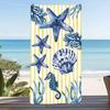 Coastal Nautical Sea Turtle Microfiber Beach Towel Oversized Extra Large Sand Free Pool Towels Quick Dry Super Absorbent Swim