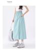 Yamamoto Women's Slit High-Waisted Midi Skirt-Pants, Summer 2026 - Ice Silk, Slimming Casual Wide-Legs.